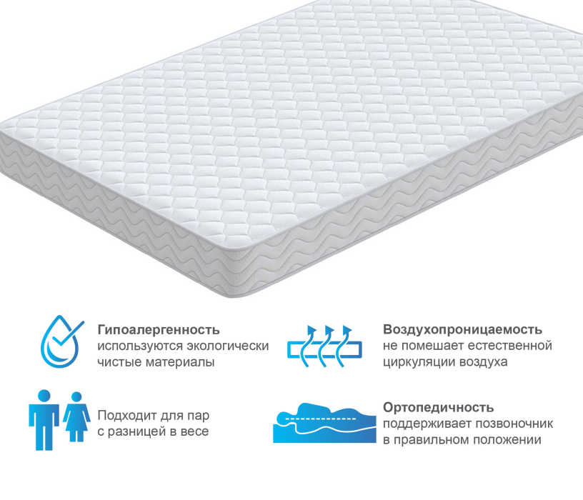 Другие размеры, Матрас Орматек Спринг кокос 80*190