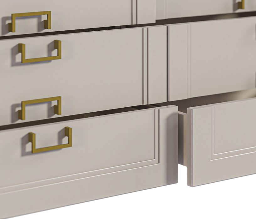 Комоды, Комод Ассоль СБ-3435 Кашемир серый/МДФ Кашемир